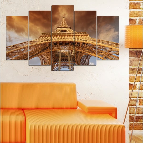 5dílný obraz Pod Eiffelovou věží