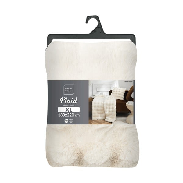 Kreem mikroplüüs pleed 180x220 cm Mounty - douceur d'intérieur-image-4