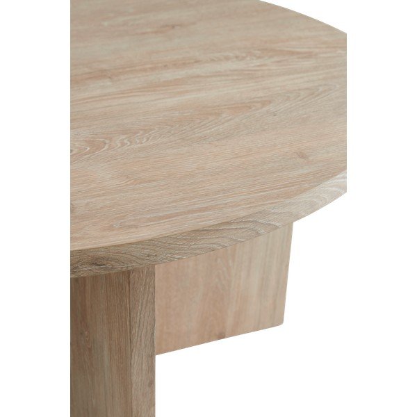 Ümmargune kohvilaud MDF-ist heledas naturaalses värvitoonis, läbimõõduga 85 cm Poppy - Ellos Home-image-2