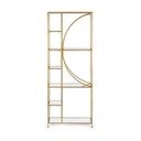 Kuldse värvi terasest raamaturiiul 66x176x25,5 cm Elenor - Bizzotto