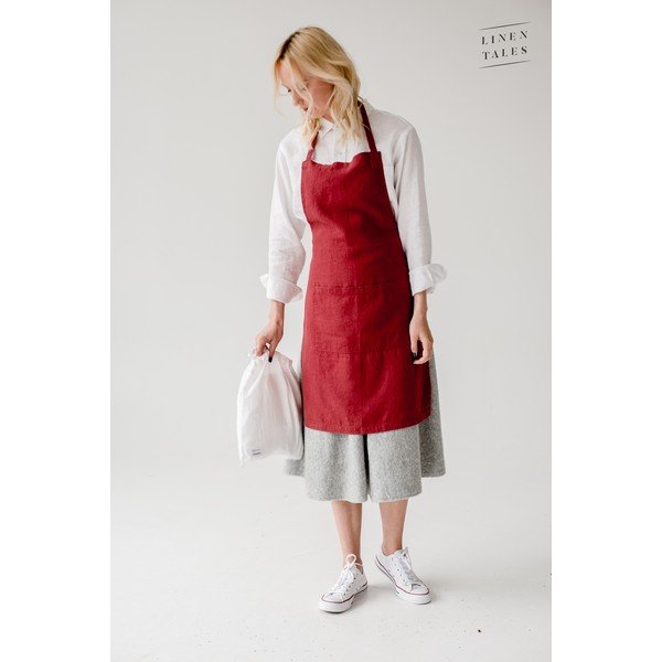 Punane linane põll, 80 x 55 cm Daily Apron - Linen Tales-image-1