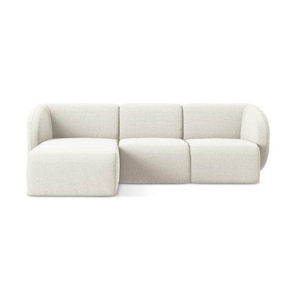 Beež sametist nurgadiivan (vasak nurk/diivanvoodiga) Lani - Makamii