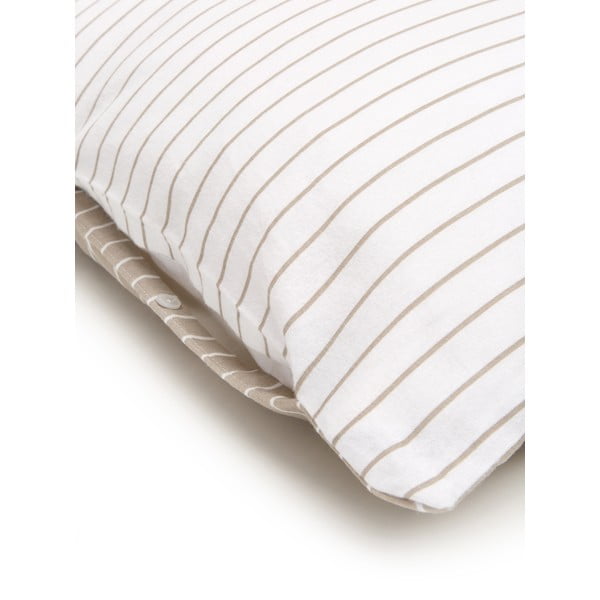 Valge ja beež flanell voodipesu üheinimesevoodile , 155 x 220 cm Talin - Westwing Collection-image-4