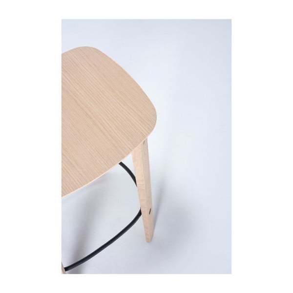 Looduslik madal baarijalg, mis on valmistatud tammepuidust Nora - Gazzda-image-4