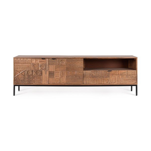 Mangopuust telekalaud naturaalses värvitoonis 180x55x42 cm Kindia - Bizzotto