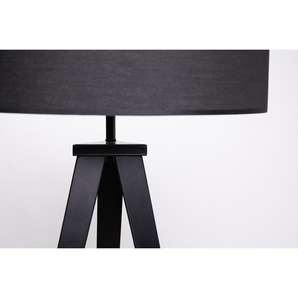 Metallist jalgade ja musta lambivarjundiga põrandalamp Kiki - Bonami Essentials-image-1