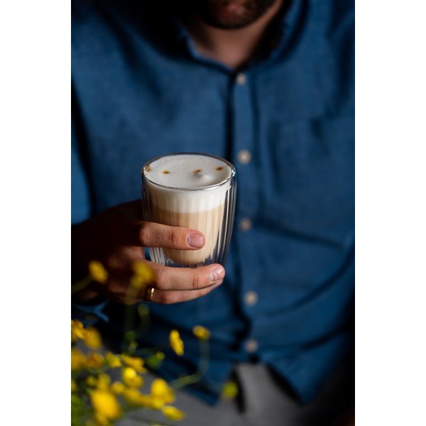 2 klaasist kruusid cappuccino jaoks (250 ml) komplektis Livio Duo - Vialli Design-image-2