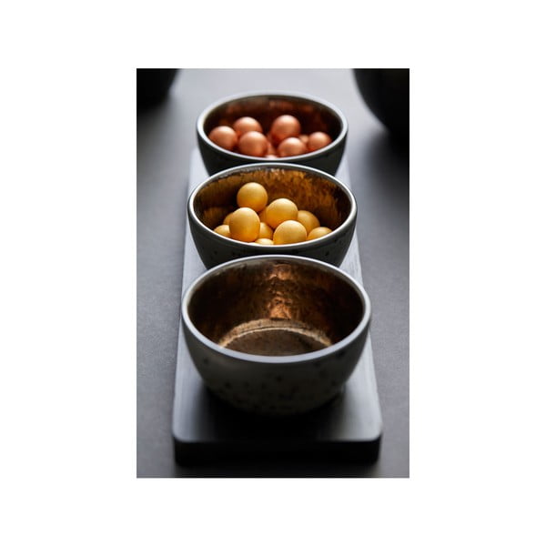 Mustad serveerimiskausid 3 tk komplektis, valmistatud kivitoorainest Cabaret - Bitz-image-2