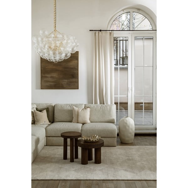 Beež villane vaip 133x190 cm Agnus Checkered - Agnella-image-1