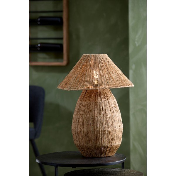 Naturaalse värvi laualamp džuudist varjuga (kõrgus 55 cm) Maruva - Light & Living-image-1