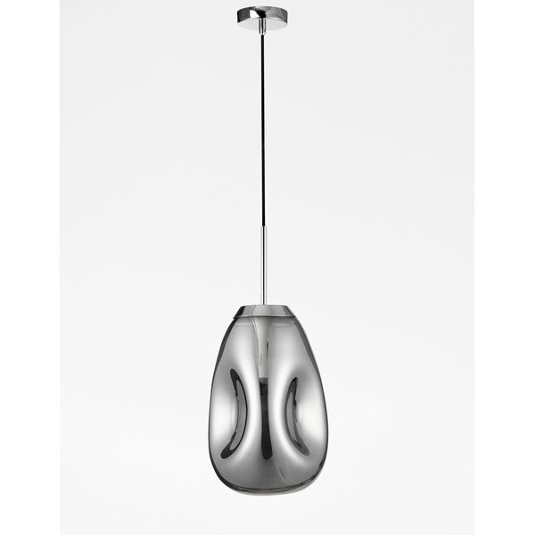 Läikiv hõbedane klaasist ripplamp, ø 22 cm Lava - Nova Luce-image-4