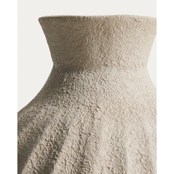 Kreemikas käsitöö/kõrge papjeemašee vaas (kõrgus 67 cm) Arquena - Kave Home-image-4