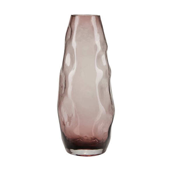 Heleroosa klaasist vaas, kõrgus 28 cm - Bahne & CO