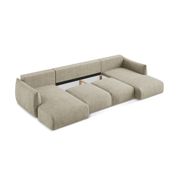 Beež šenillist nurgadiivanvoodi (U-kujuline) Leila - Makamii-image-4