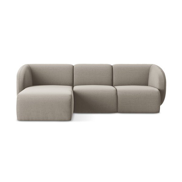 Helepruun sametist nurgadiivan (vasak nurk/diivanvoodiga) Lani - Makamii