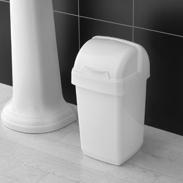 Valge rulliv prügikast, 22,5 x 23 x 42,5 cm - Addis-image-1