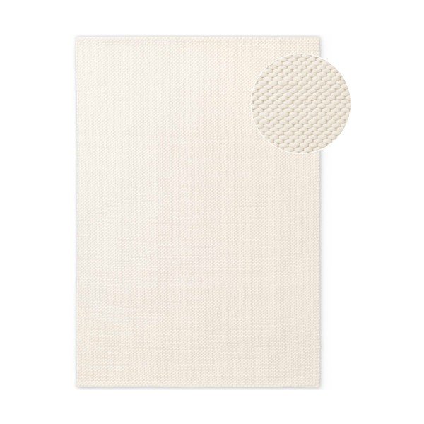 Kreemikas käsitsi kootud villane vaip 160x230 cm Lyon Beans - Elle Decoration