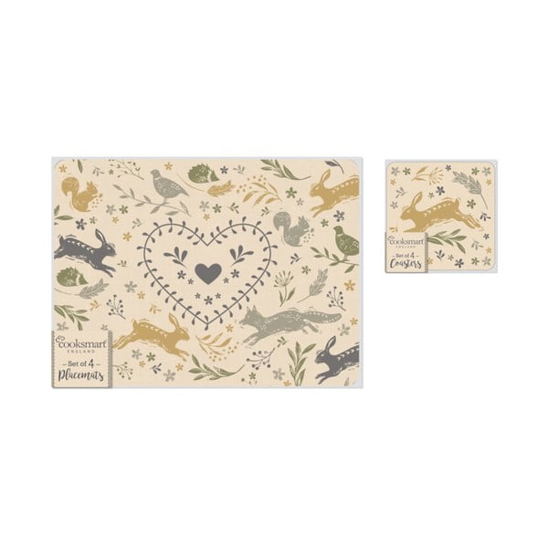 Lauamatid ja klaasialused komplektis  8 tk Woodland – Cooksmart ®-image-4