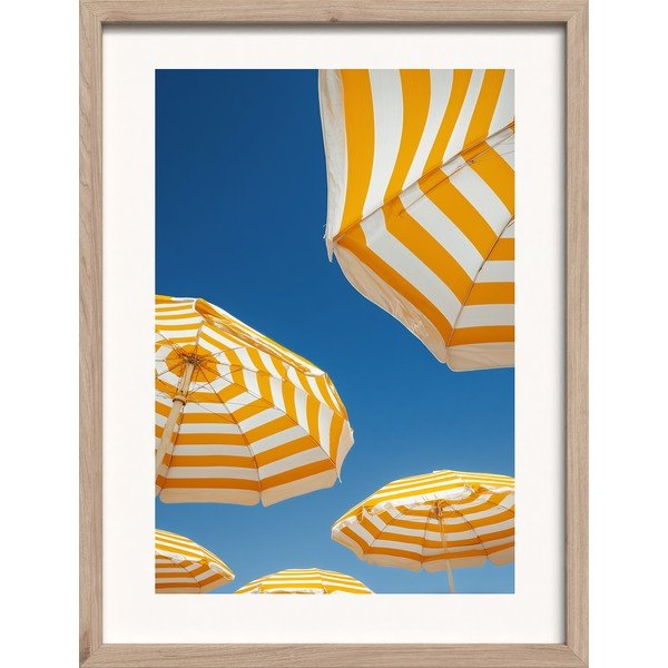 Trükitud pilt raamiga 30x40 cm Umbrellas - Styler