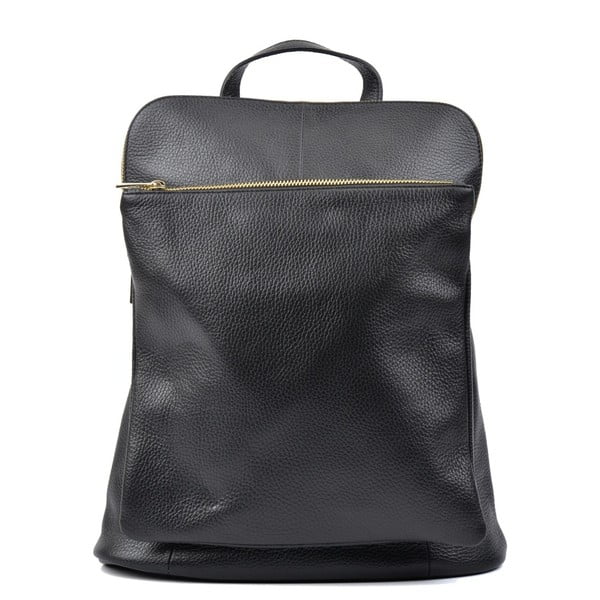 Černý kožený batoh Isabella Rhea Turo