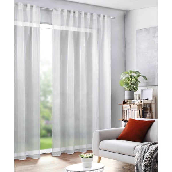 Valge voile kardin 135x245 cm Uni - Sehlbach-image-1