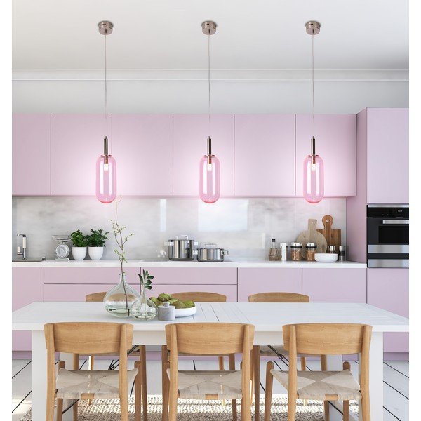 Lilla LED rippvalgusti klaasist varjuga ø 13 cm Fiuggi - Candellux Lighting-image-2