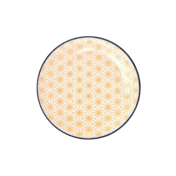 Malý žlutý porcelánový talíř Tokyo Design Studio Star, ⌀ 16 cm
