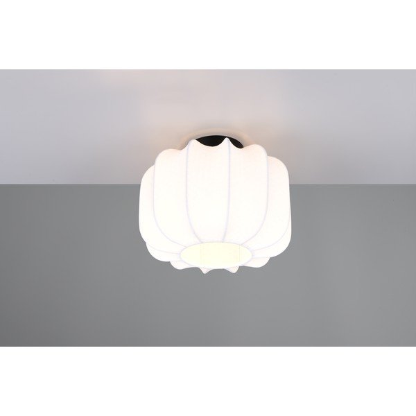 Valge metallist laevalgusti tekstiilist varjuga ø 25 cm Madleine - Reality-image-1