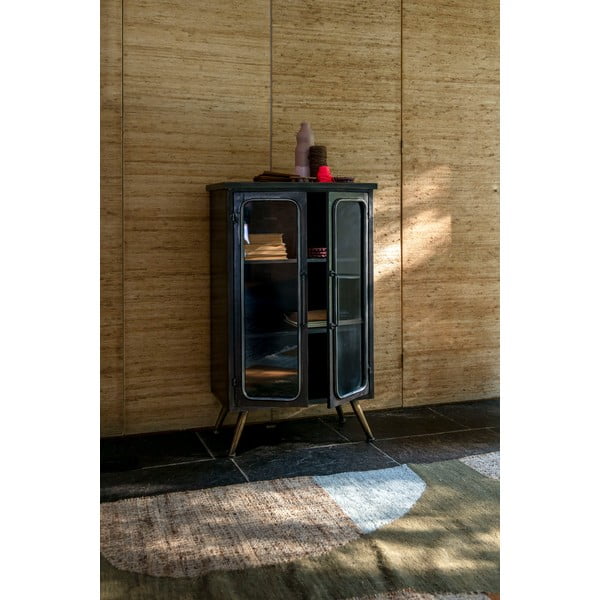 Must metallist vitriinkapp 60x100x35 cm Denza - Dutchbone-image-3