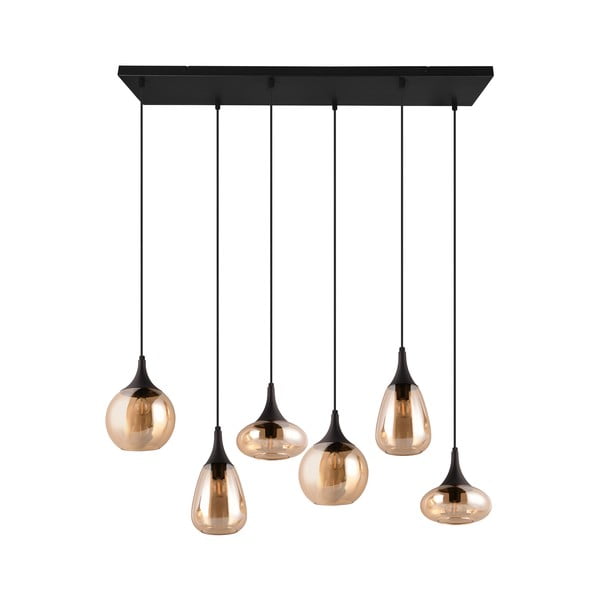 Must-oranž rippvalgusti klaasist varjuga Lumina - Trio-image-4