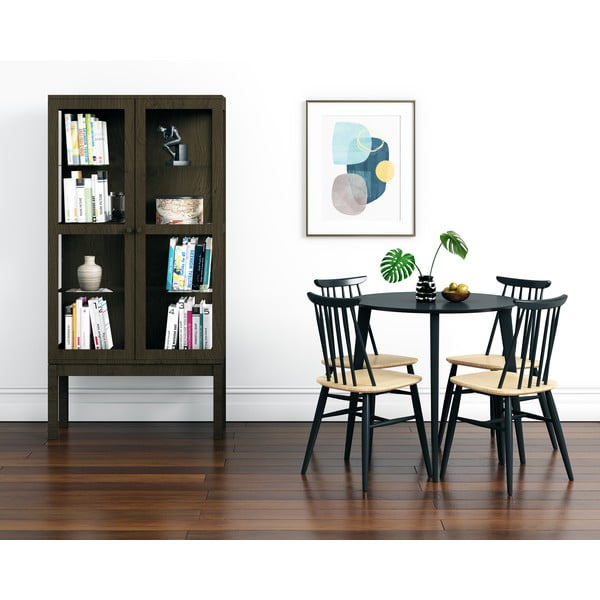 AbbeyWood suitsutatud tamme vitriinkapp - Woodman-image-1