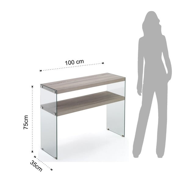 Konsoollaud tammedekooriga 35x100 cm Nancy - Tomasucci-image-1