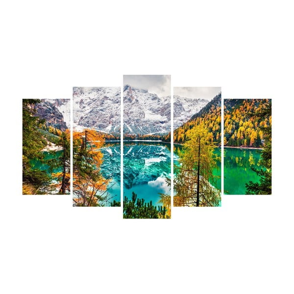 Vícedílný obraz na plátně Mountain Landscape with Lake