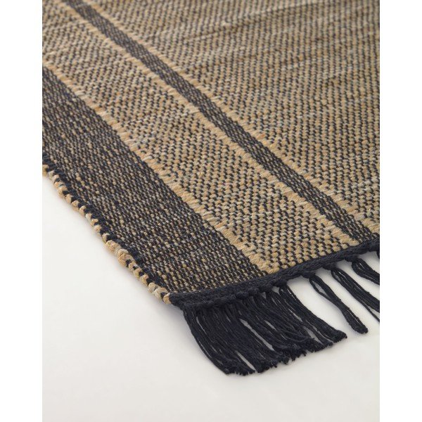 Must kahepoolne mererohust vaip 160x230 cm Brunilda - Kave Home-image-2