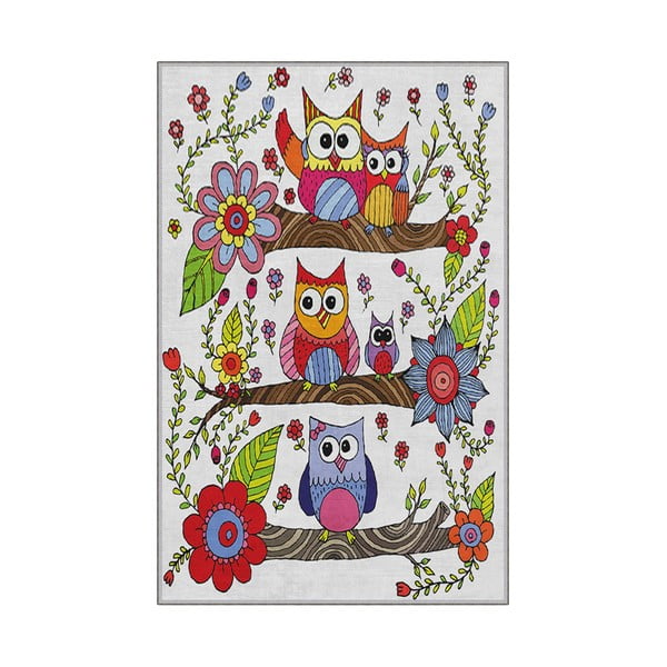 Laste libisemisvastane vaip Owls, 100 x 200 cm - Conceptum Hypnose