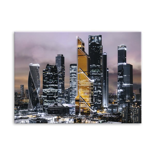 Obraz Styler Canvas Silver Gold Town, 85 x 113 cm