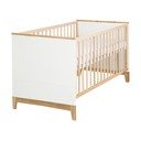 Pöögipuidust valge-puiduvärvi võrevoodi 70x140 cm Finn – Roba