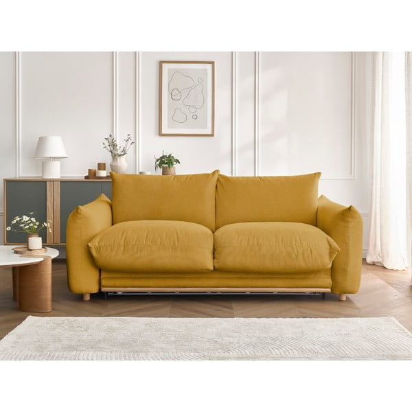 Kollane diivanvoodi 234 cm Ernest - Bobochic Paris-image-1