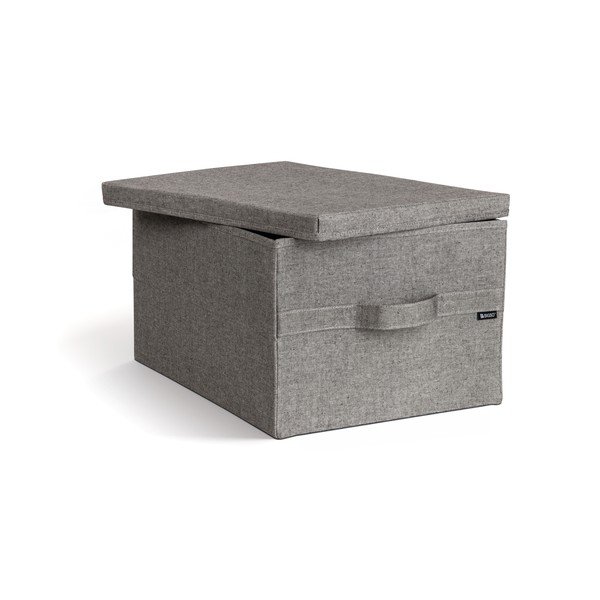 Hall tekstiilist hoiukast koos kaanega 36x46x25 cm Soft Storage Large - Bigso-image-3