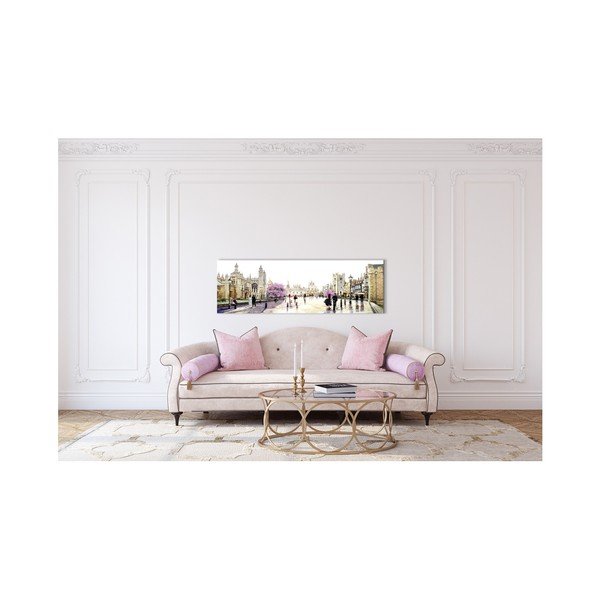 Obraz Styler Canvas Watercolor Cambridge, 45 x 140 cm-image-1