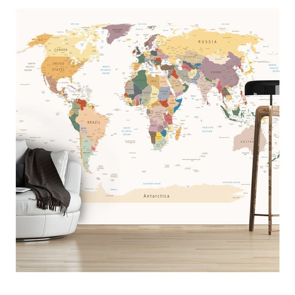 Velkoformátová tapeta Artgeist World Map, 250 x 175 cm