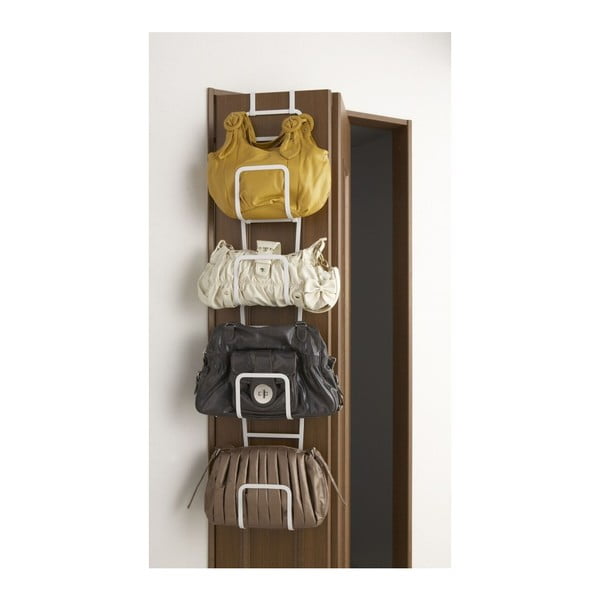 Valge käekotihoidja koos uksehoidja ja 4 konksuga Sapporo - YAMAZAKI-image-3