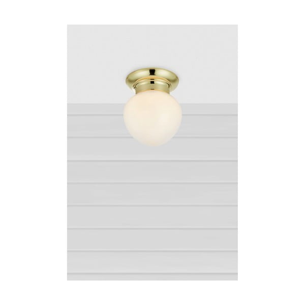 Valge/messingvärvi laevalgusti klaasist varjuga Ronda - Markslöjd-image-1