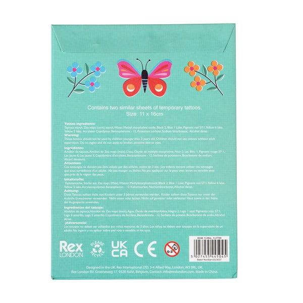 Laste tatoveeringud Floral Flutter – Rex London-image-3