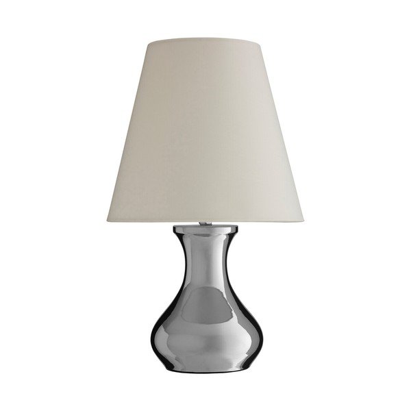 Kreemikas/hõbedane metallist laualamp tekstiilist varjuga (kõrgus 36 cm) Nell - Premier Housewares
