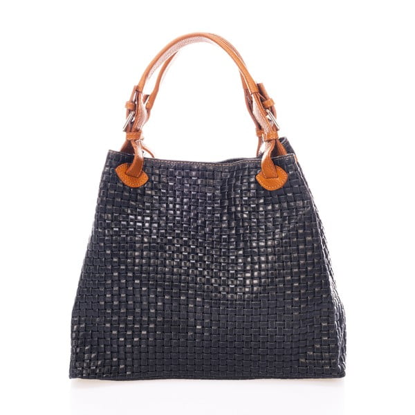 Tumesinine nahast käekott Federica Bass Hydri - Federica Bassi-image-1