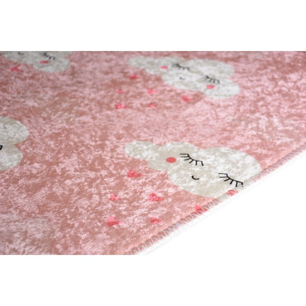 Heleroosa pestav laste vaip 100x160 cm Pink Clouds - Vitaus-image-2