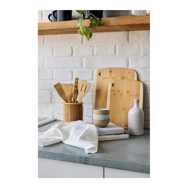 Puidust veski, toidupurkide ja lõikelaua komplekt 4 tk - Bonami Selection-image-1