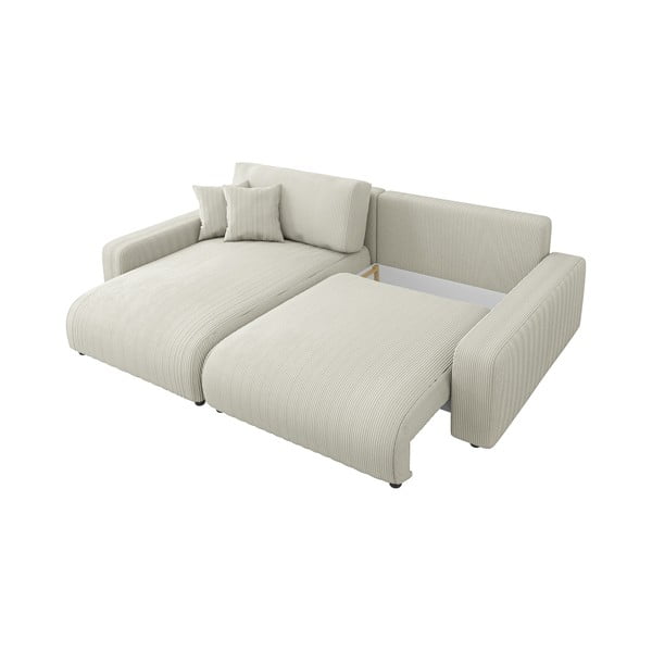 Kreem velvetist nurgadiivanvoodi (muutuv nurk) Sara - Ropez-image-3