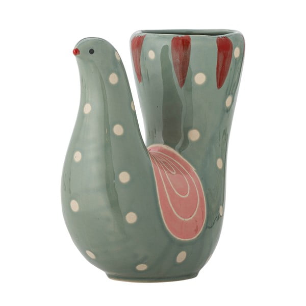 Roheline käsitsi maalitud kivivara vaas (kõrgus 19 cm) Trudy - Bloomingville-image-2